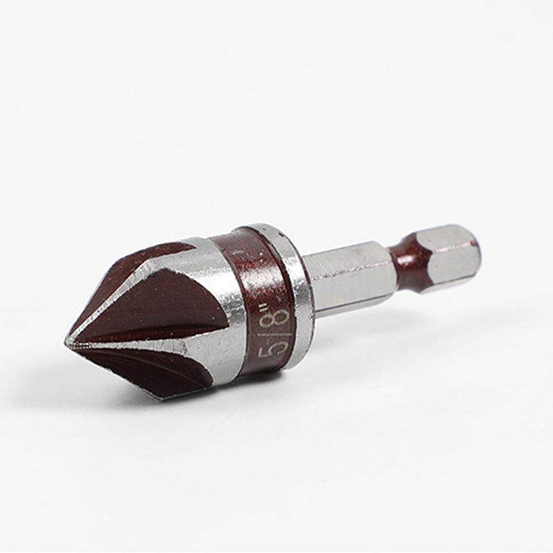 Hole Opener Chamfer Drill Bit Hex Shank Woodworking Chamfering Tool 82Celsiusountersink Precise Multi-Size Countersink Bits