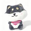 Cute Shiba Inu Plush Keychain Soft Fluffy Mini Dog Stuffed Animal Pendant With Plaid Bandana Bag Charm Decor Gift For Dog Lovers