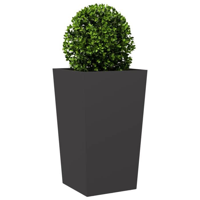 VidaXL Planter Black 45x45x75 Cm Steel, Outdoor Planter, Flower Box, Garden Box, Patio Planter, 851094