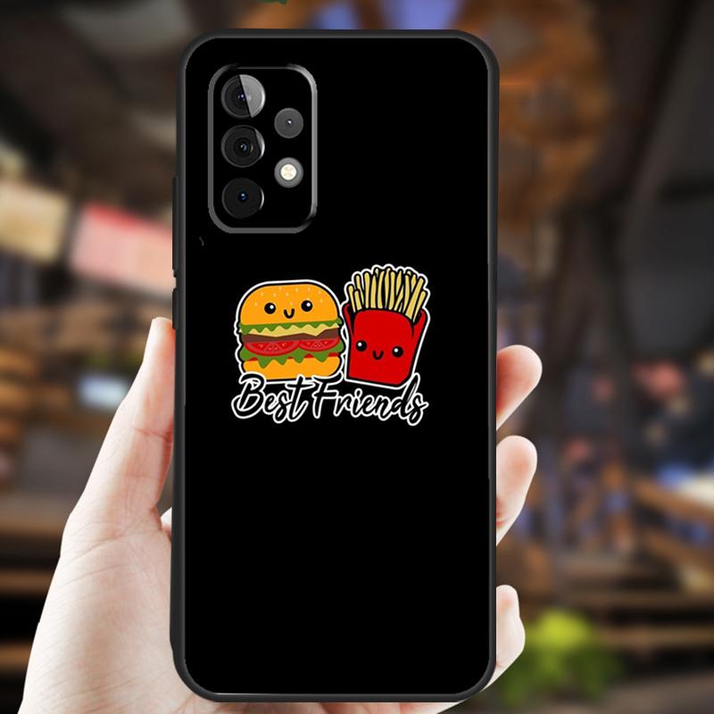 French Fries Burger Pizza Case For Samsung Galaxy A15 A35 A55 A53 A33 A13 A36 A56 A26 A16 A22 A32 A52 A54 A34 A05 A06