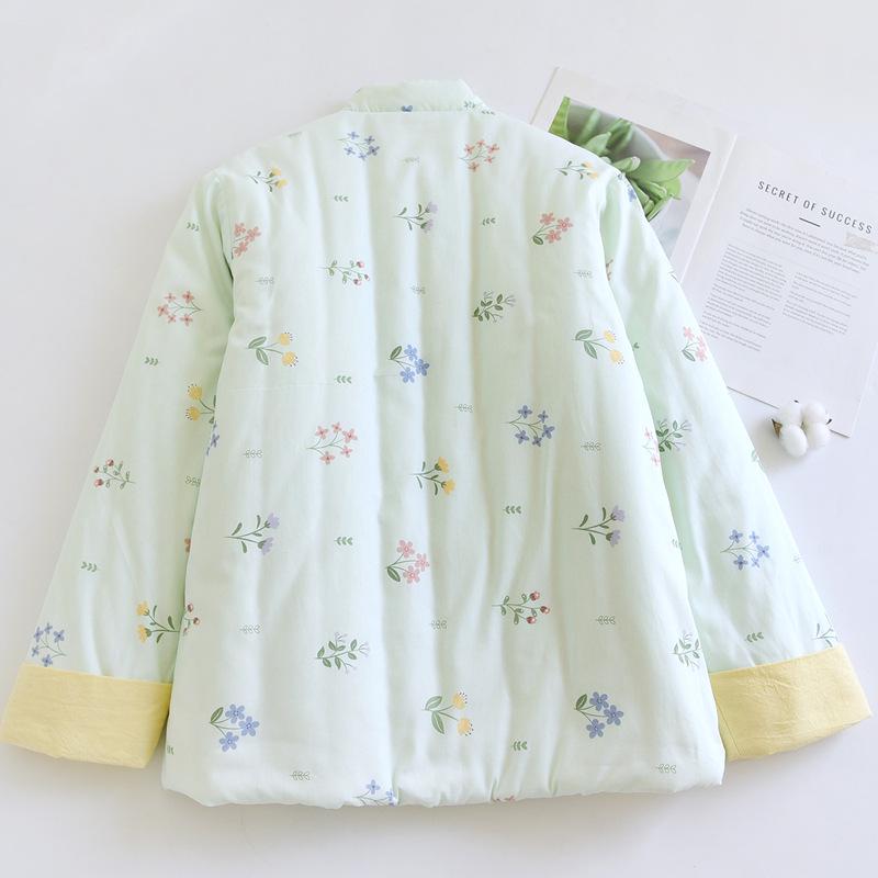 553 Winter Handmade Thick Warm Cotton Jacket for Middle-aged and Elderly Women - New Chinese Style, Shandong Province