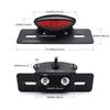 ONGMEIL Universal LED Slim Cat's Eye Tail Lamp License Light Stay Custom Motorcycle Brake Red Lens (Red)