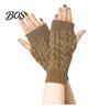 Elegant Winter Arm Warmers Women Ribbed Wrist Warmers, Stretchy Cable Knitted Fingerless Gloves, Stylish Fall Layering Sleeves Soft Warm Mitten, Half