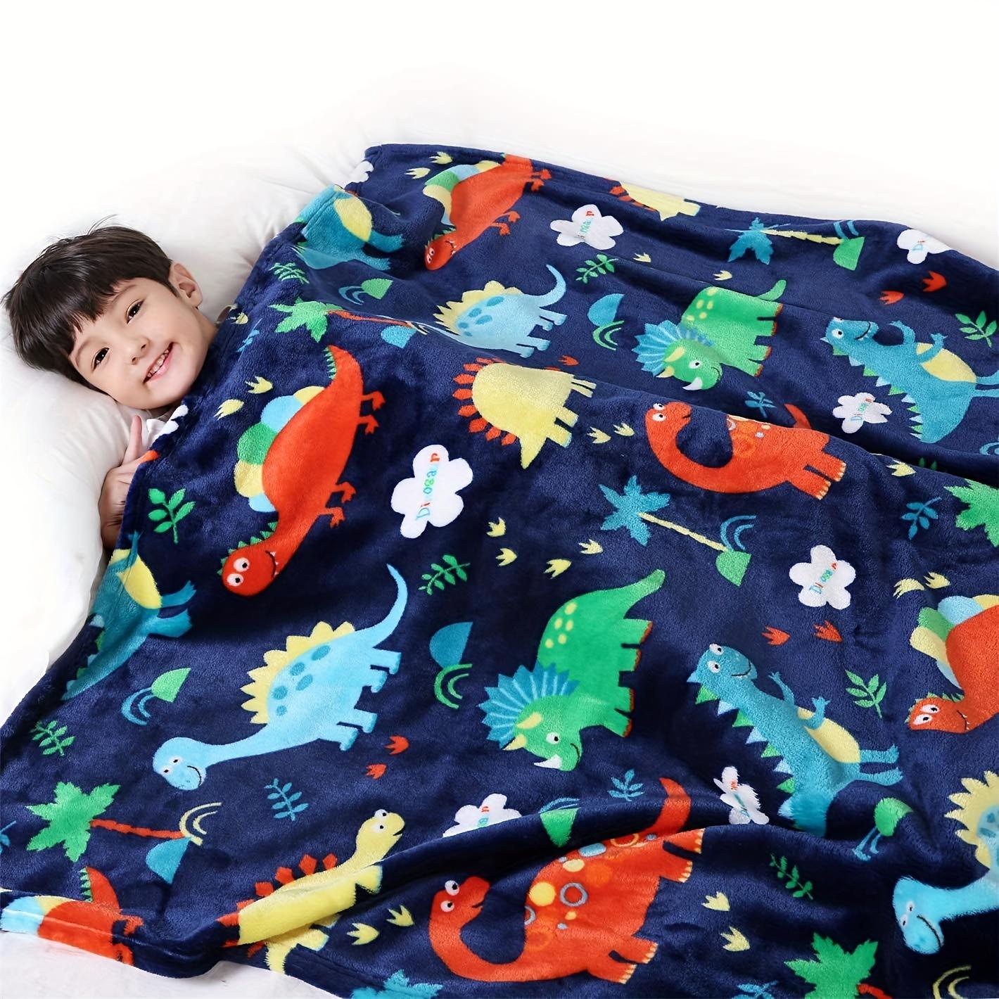 Jmg Household Supplies Unisex Coral Cozy Dinosaur Fleece Blanket For Youngsters Soft Warm And Lightweight Travel And Bedding Machine Washable