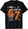 Ich war 6 Jetzt bin ich 7 Geburtstagskind Basketball Lustig 6 7 Meme Kind T-Shirt