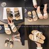 Women's summer outer wear new home cover toe slippers flat bottom sandals