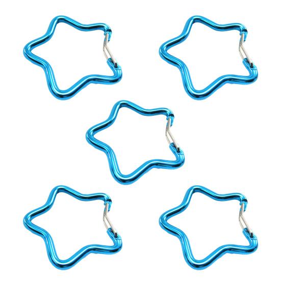 5 stk Femspissstjerneformet Karabinkrok Kraftig Aluminiumslegering Bærbar Lettvekt Utendørs Camping Klatring Snapkrok Klemme Hengende Spenne