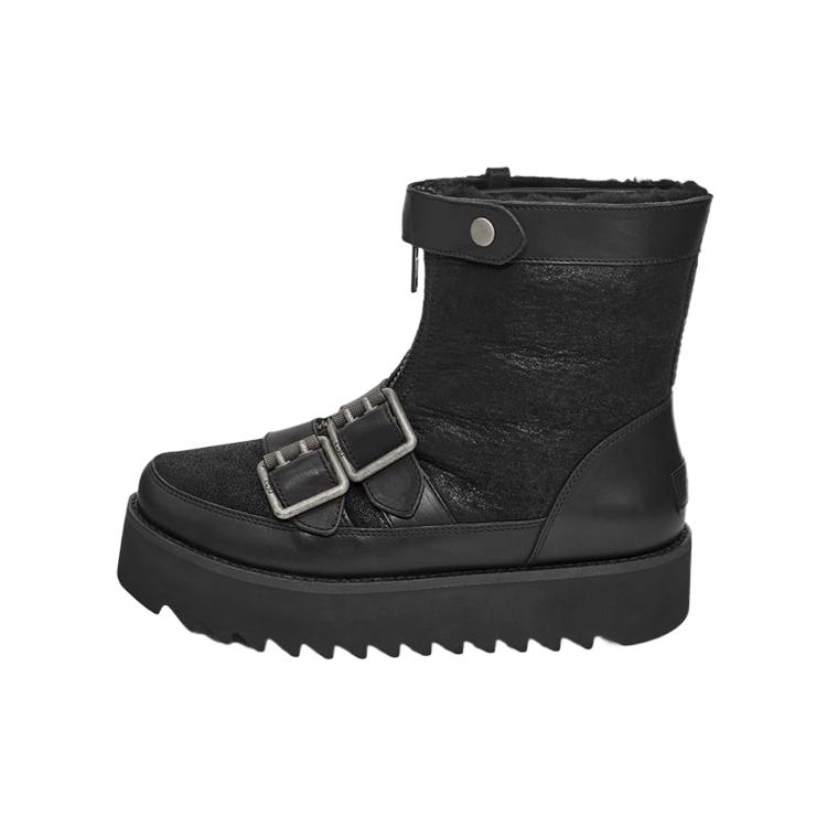 

New UGG Moto Punk Mini Boots Black Women s 1106272-BLK 40