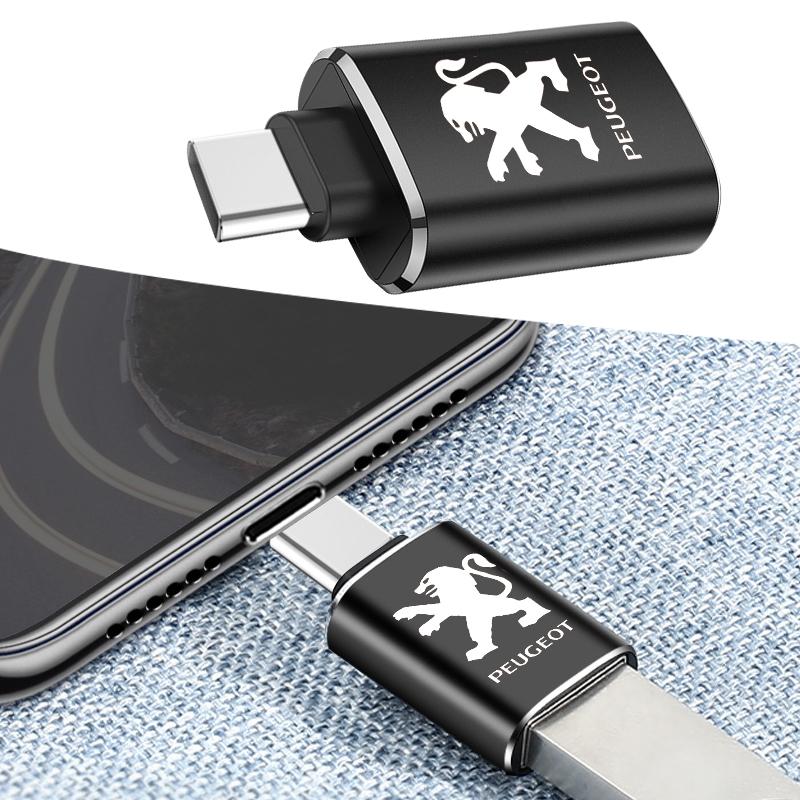 1 szt. Kabel USB typu C do samochodu Adapter do ładowania Akcesoria samochodowe Dla Peugeot 308 408 508 RCZ 208 3008 2008 206 207 108 406 407 408 206 208 306 307
