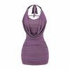 European & American Spicy Girl Mesh Halter Bodycon Mini Dress