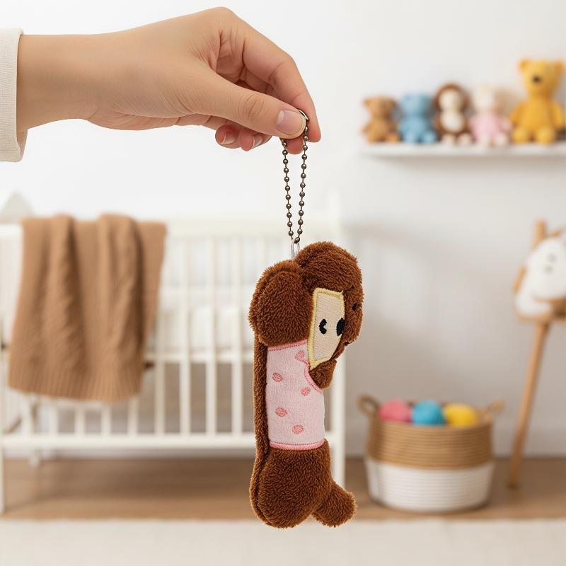 Cute Dachshund Plush Pendant Keychain Cartoon Sausage Dog Doll Bag Charm Decor For Backpack Handbag Accessory Holiday Gift