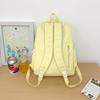 Large Capacity School Bag Women's Solid Color Backpack Lightweight Student Backpack Sports Travel Bag