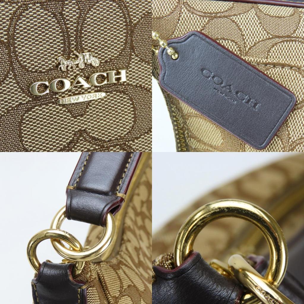 Used COACH Shoulder Bag Signature F58327 Canvas/leather Brown