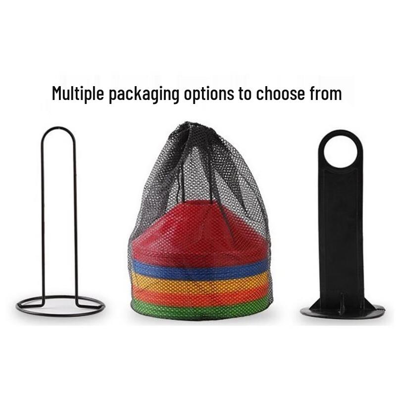 10-Pack Sports Agility Marker Discs with Stand