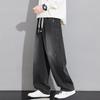 VANCAMEL Men's American Retro Gradient Loose Straight-Leg Jeans