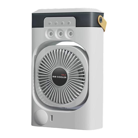 Portable Air Conditioner Desk Cooling Fan with Colorful Lights Strong Airflow Low Noise Table Spray Fan with Water Tank