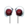 Panasonic RP-HZ47-R Red Clip-On Headphones Lightweight Portable Earphones