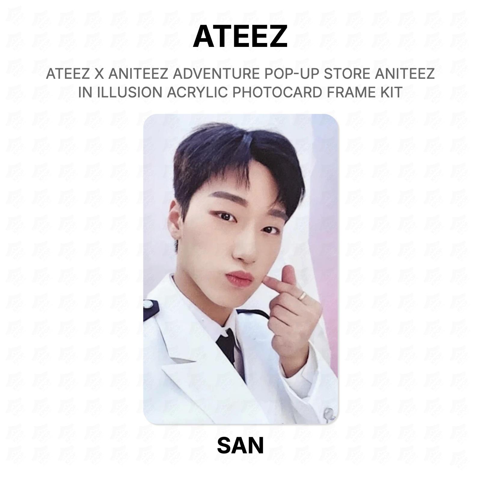 ATEEZ X ANITEEZ ADVENTURE POP-UP STORE ANITEEZ IN ILLUSION ACRYLIC PHOTOCARD FRAME KIT Official Photocard SAN