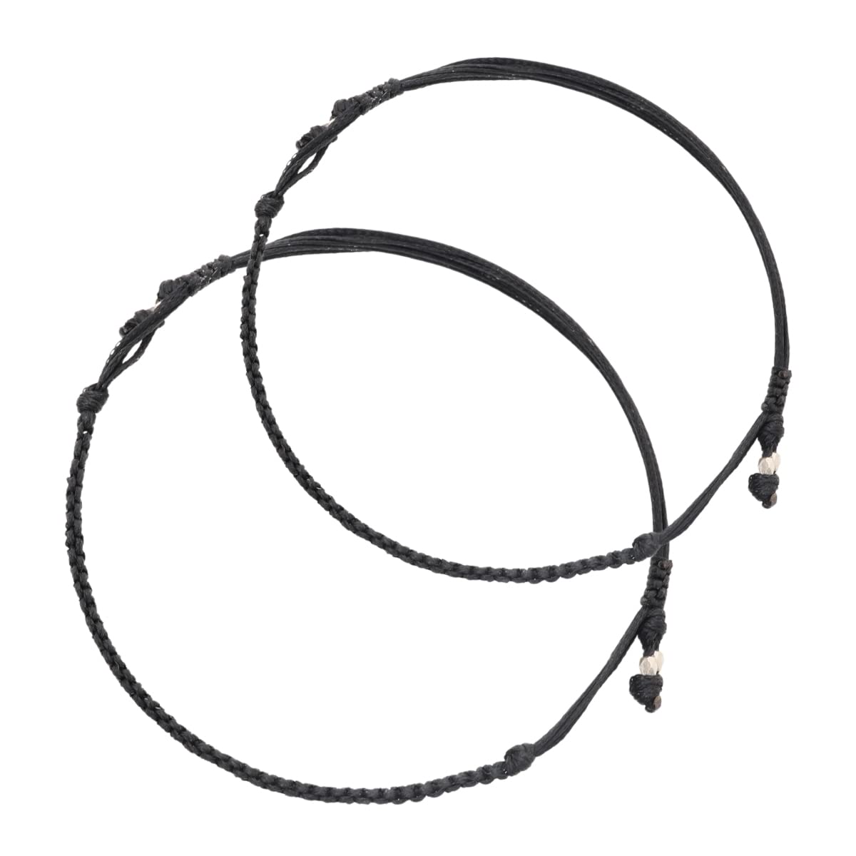 

siesta Holiday Anklet Pair Couple Karen Silver Made in Japan Always Wear Metal Allergy [La Shop] чорний