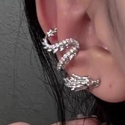 Düzensiz Ejderha Kulağı Kemiği Klipsi Piercing Gerektirmeyen Klipsli Küpeler Kadın Erkek Takı Parti Aksesuarları Hediye