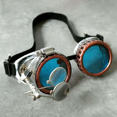 Funky Steampunk Glasses Photo Prop Colored Punk Eyewear Costume Gothic Fashion Unisex Eyeglasses