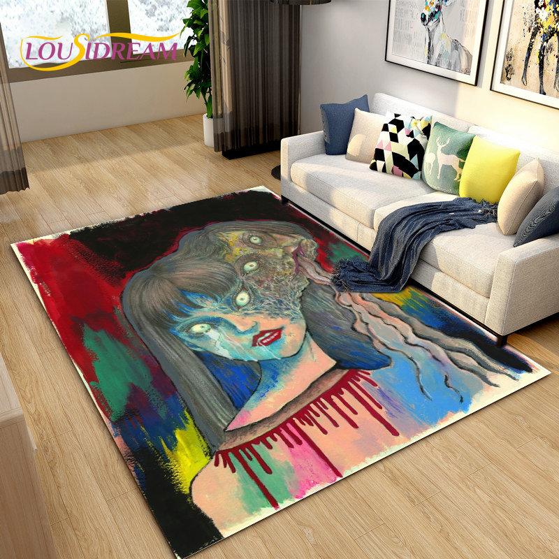 Junji Ito Tomie Kawakami Ghost  Area Rug Large,Carpet Rug for Living Room Bedroom Sofa Doormat Decoration,Kid Non-slip Floor Mat