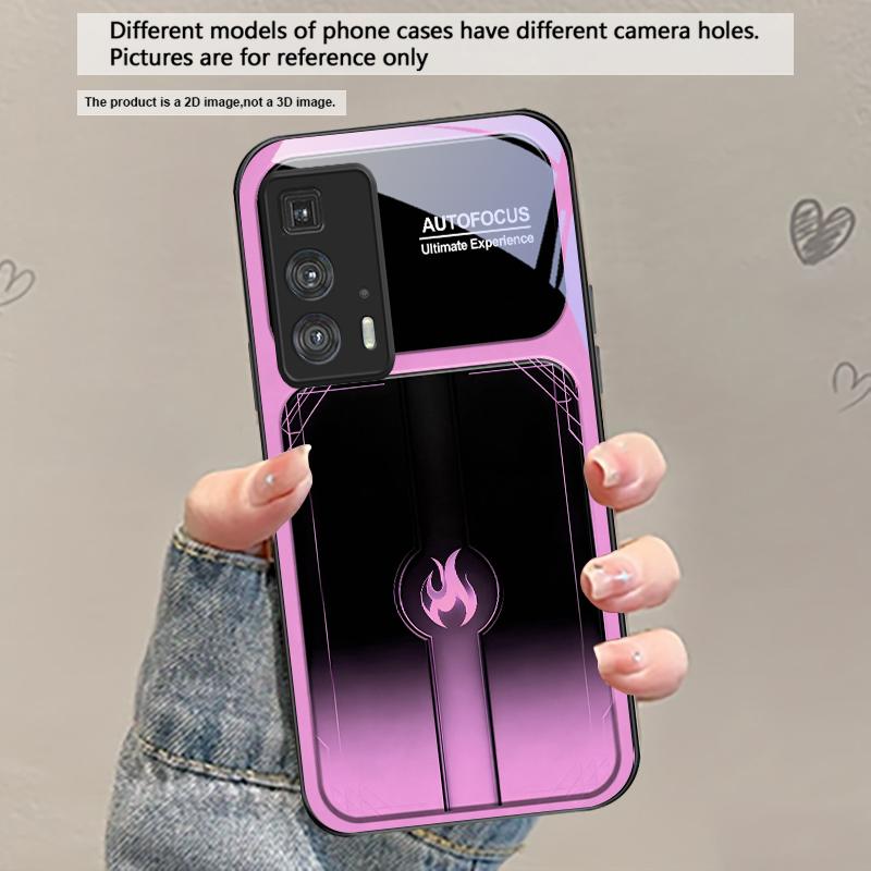 

Dazzling purple flames For Motorola Moto Edge 20 Lite 30 Pro 40 Neo 50 Ultra G45 G54 G55 G75 G84 G85 G Play 23 Glass Phone Case Motorola Edge 20 Pro