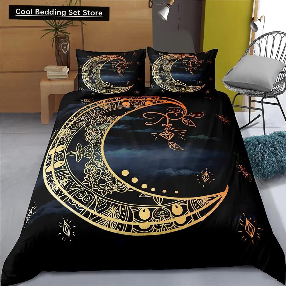 

Комплект постельного белья Hamsa Hand Boho Mandala Duvet Cover Set Black Gold Bohemia Bed Set Fatima Hand Постельное белье Lucky Hand Quilt Cover EU single(135x200cm)