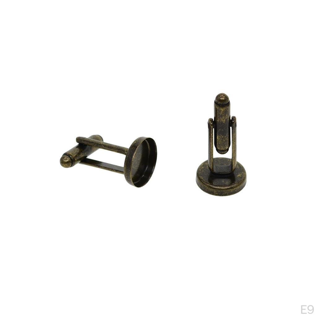 20 Rohlinge Fassungen Basis Pad 12mm Cabochon Lünetten Manschettenknöpfe