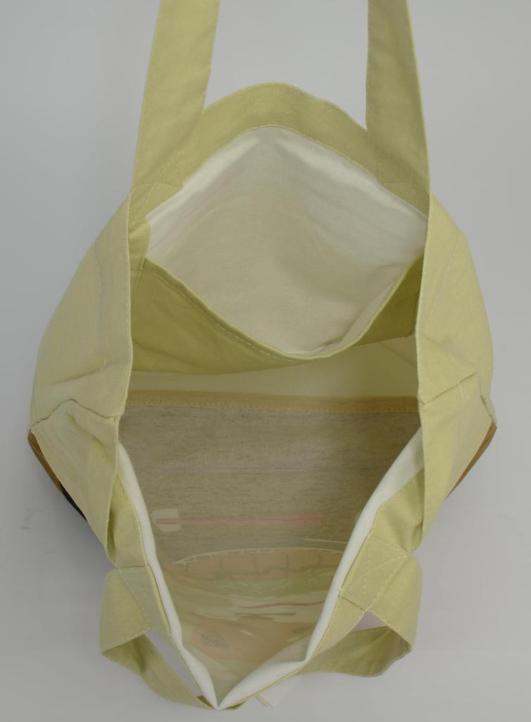 Friends Hill Tonkatsu Desu ka A4 Tote Bag, Beige, YW-258-136