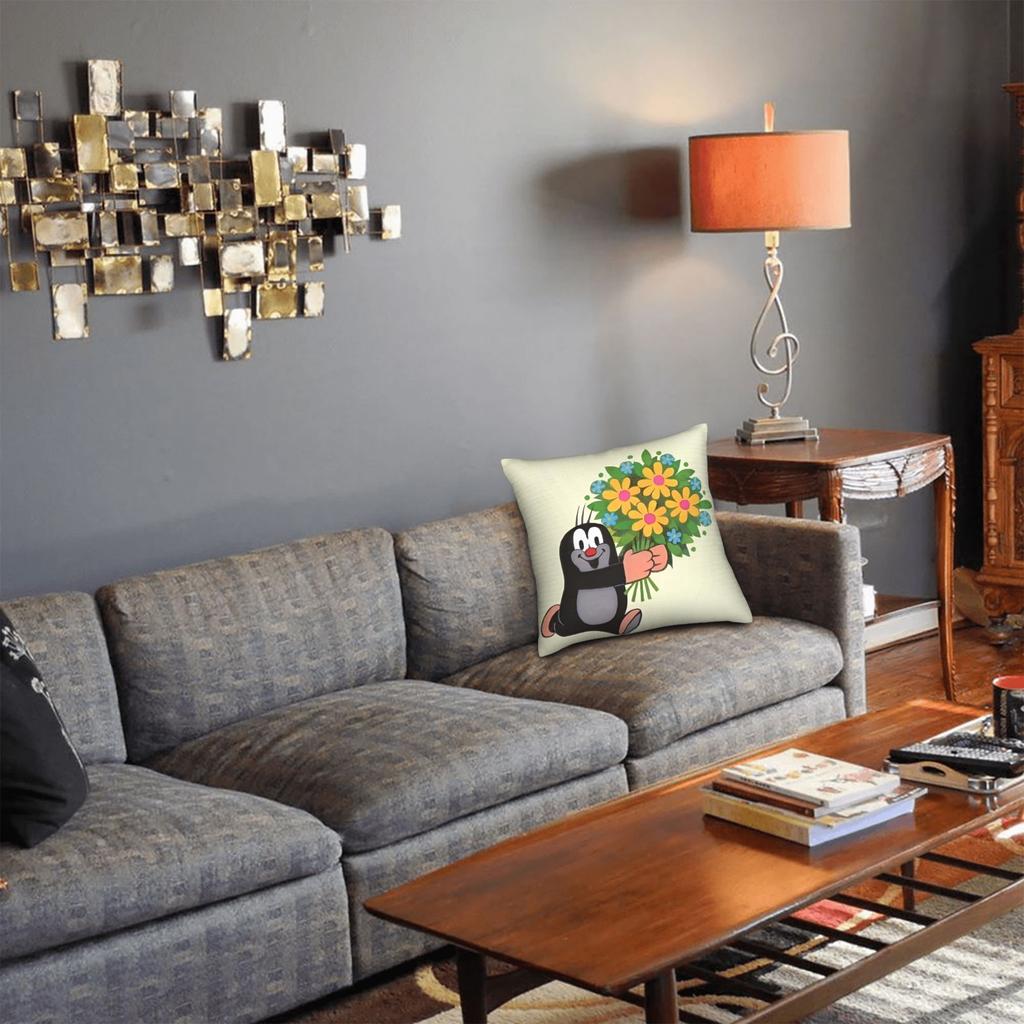 The Little Mole Krtek Pillowcase Soft Fabric Cushion Cover Decor Cartoon Floral Pillow Case Cover Home Drop Shipping