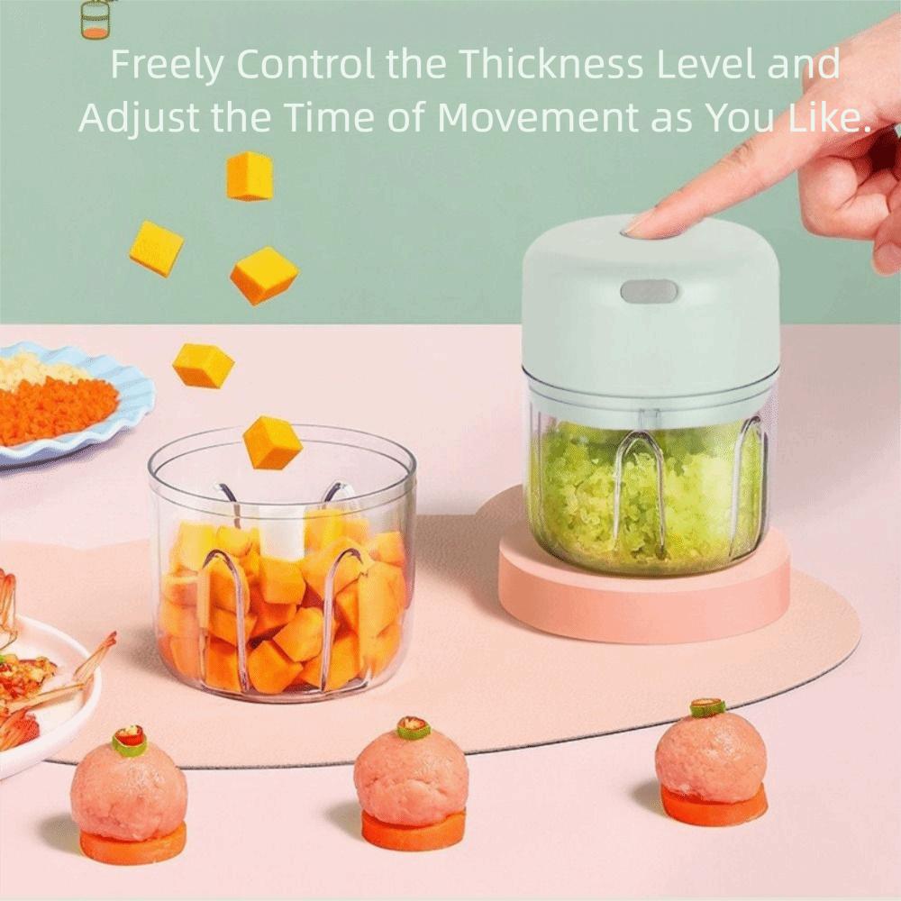 100/250ml Electric Food Chopper Wireless Garlic Masher Machine  Kitchen Gadgets