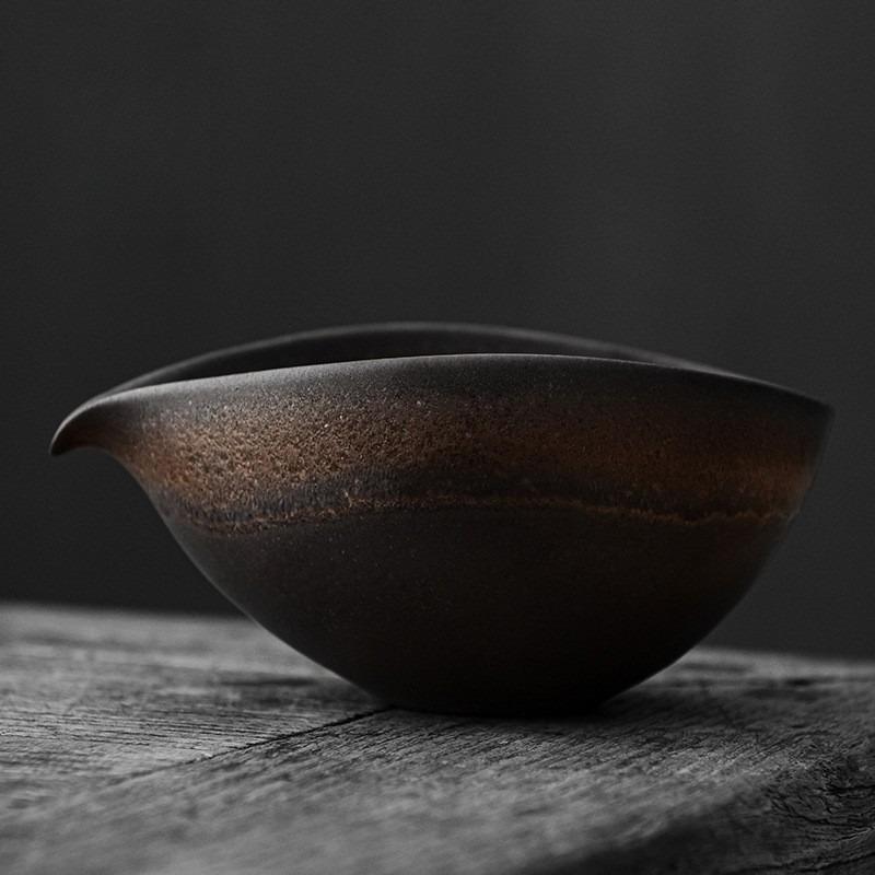 Old Rock Coarse Pottery Matcha Chawan Tea Bowl Japanese Matcha Mixing Bowl Kitchen Tool Teaware Chinese Kungfu Tea Dispenser