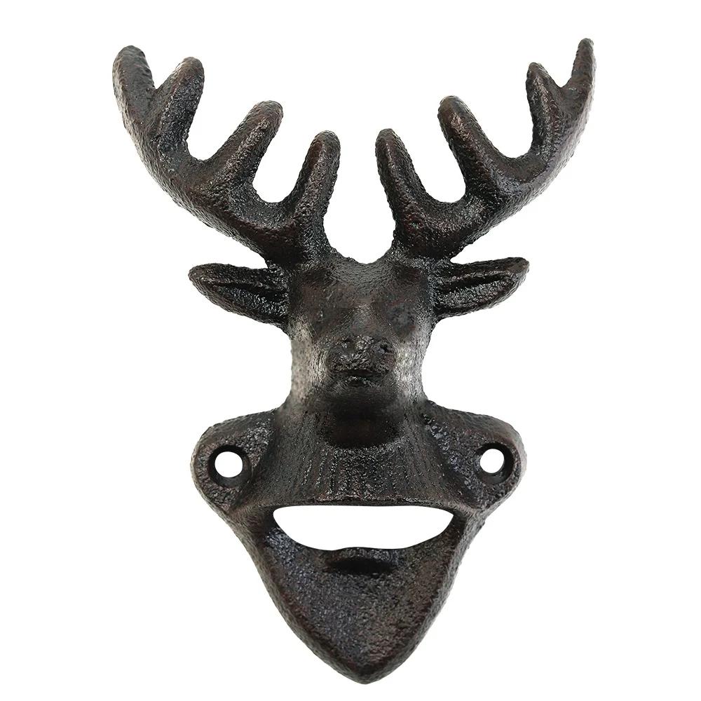 Wall Mounted Bottle Opener Retro Metal Iron Art Wall Decoration Living Room Bar Restaurant Holiday Party Bottle Opener