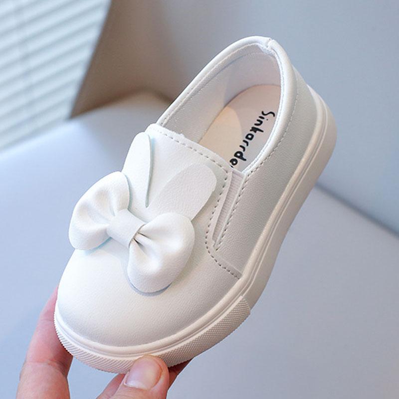Spring Autumn Children Sneakers Kids Shoes Girls Bow-tie Rabbit Ears Outdoor Casual Shoes Girls Princess Chic Sport Shoes H09133