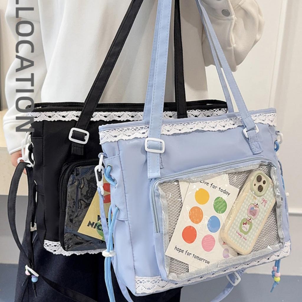 Japanese Two-Dimension Bag Kawaii Kawaii Shoulder Bag Transparent Shoulder Bag Organized Itabag For Anime Events Conventions