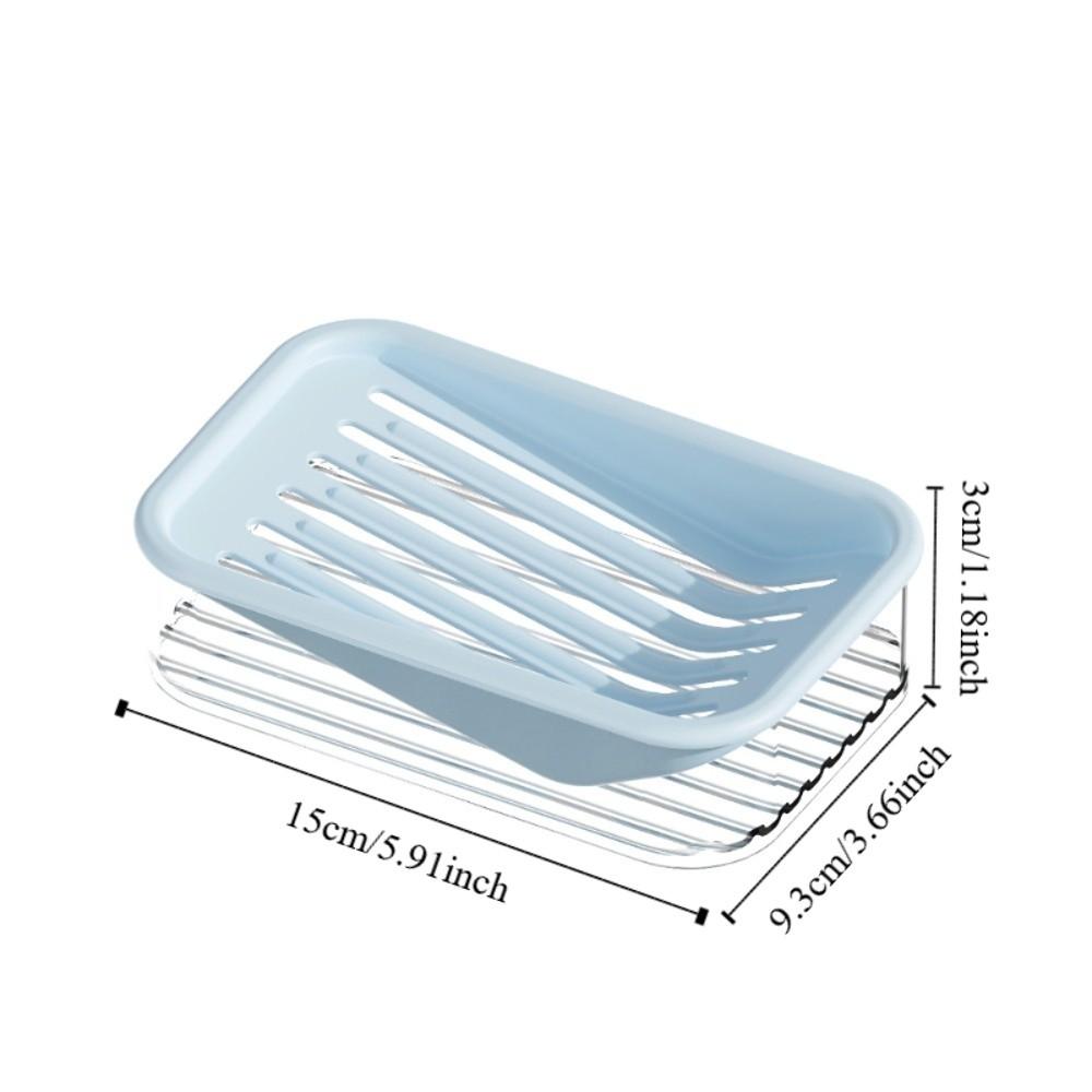 Convenient Double-Layer Soap Box Slanted Drainage Waterproof Soap Case Thickened Plastic Soap Dish Bathroom