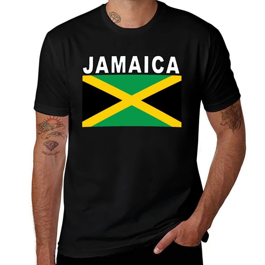 Jamaica National Soccer Game Shirt T-Shirt T Shirts for Man Graphic Vintage Cotton T Shirts High Quality T-Shirt