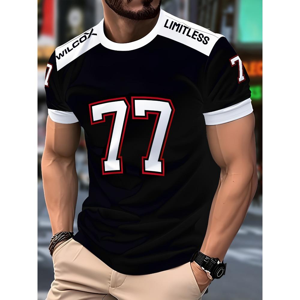 3D Digital Printing T-Shirt Teen Men's Short Sleeve Top Versatile Breathable