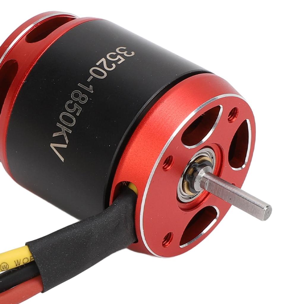 Asixxsix 1/10 RC Geared Brushless Motor Set, 1850KV, 2250KV, 3542 Outrunner Motor High Torx Rotor 14 Pole 12 Slot, RC Accessory Axle SCX10 (1850KV)