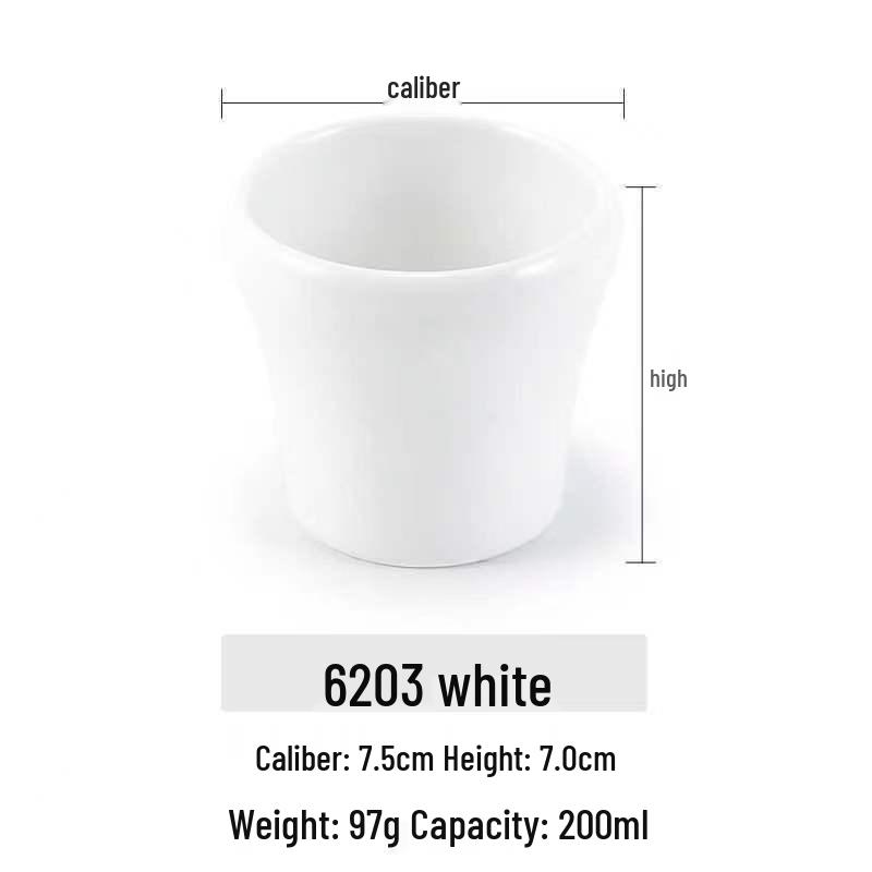Dual-Color Melamine Tea Cup - Porcelain-Like Plastic Cup for Restaurants, Hot Pots, and Cafeterias