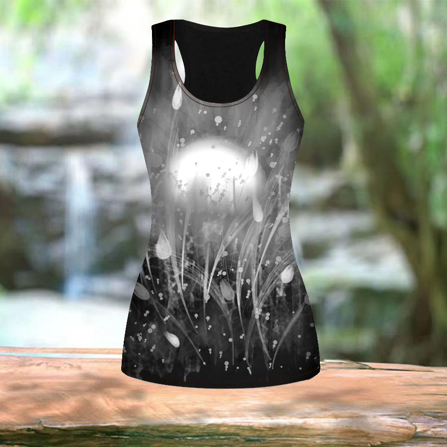 3D Illuminated Flower Print Women Workout Yoga Gym Printed Summer Sport Shirts Plus Size Vests