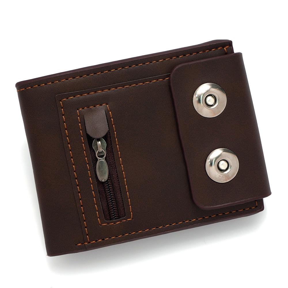 Magnetic Buckle Men's Wallet Anti-Theft Credit Card Holder Casual Short Card Bag  Daily Use