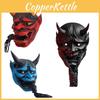 Halloween Djävul Samurai Hannya Skräck Latex Heltäckande Mask För Cosplay
