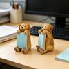 Dog Memo Pad Dispenser Resin Cute Dog Desktop Stick Note Holder for School Home Office Desk Accessories