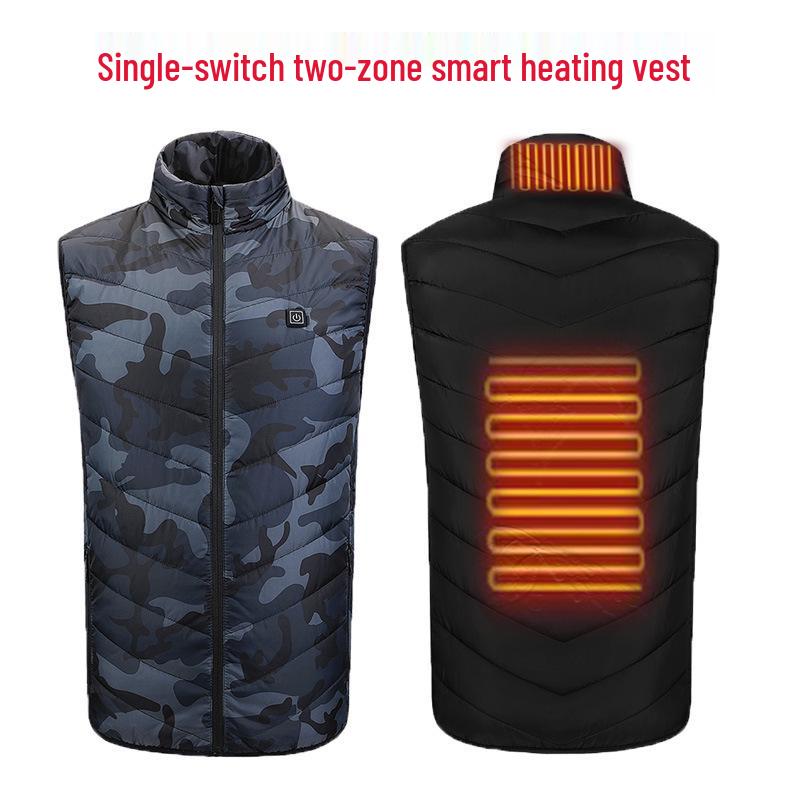 Vyhřívaná vesta se stojáčkem s USB nabíjením pro stálé teplo