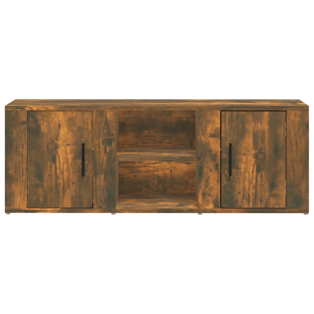 TV Cabinet Smoked Oak 100x31.5x35 Cm Engineered Wood