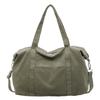 New Women's Canvas Tote Bag Large Capacity Solid Color Casual Handbag Minimalist Commuter Crossbody Bag