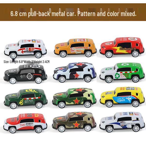 Children's Alloy Pull-Back Tin Car Model Toys