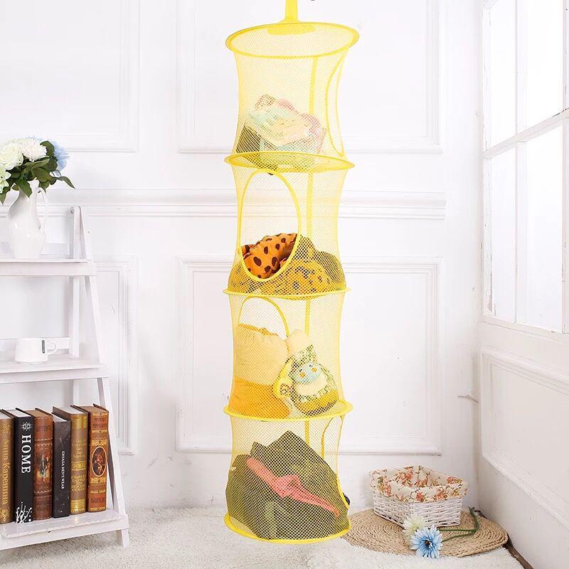 Four-Layer Mesh Hanging Storage Basket for Underwear, Socks, and Plush Toys